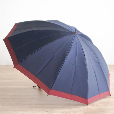 【数量限定】小宮商店 橘 雨晴兼用折りたたみ傘　60cmネイビー×ワイン