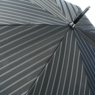 紳士長傘 Tie Plain×Stripe 黒