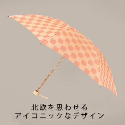 婦人折傘　ノルディックドットコラージュ(ピンク)槙田商店の傘職人が作る日本製晴雨兼用傘