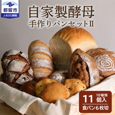自家製酵母のパンセット2(10種類11個、食パン6枚切り)