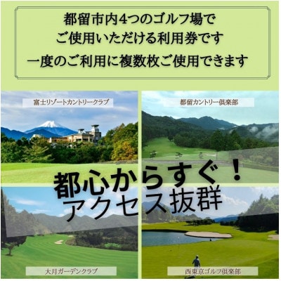 山梨県都留市内ゴルフ場共通利用券【3,000円分】