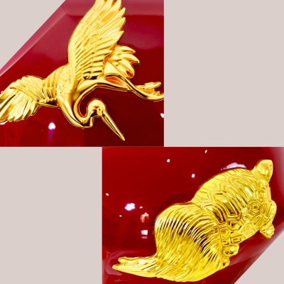 【第39回パリ国際サロン優秀賞受賞】鶴亀玉手箱(漆器)珠