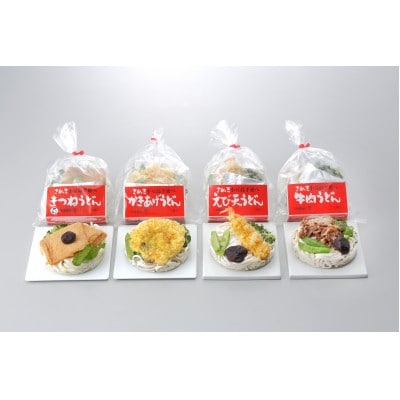 4種の具材が楽しめる冷凍調理うどん 4食