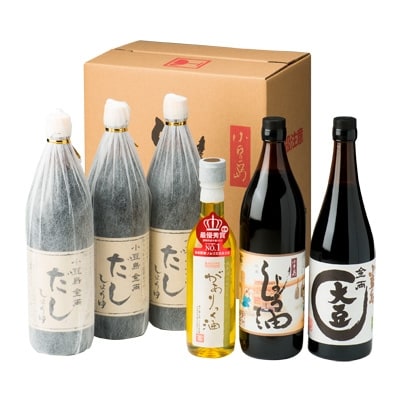 金両醤油　醤油&オリーブオイル人気詰め合わせ6本入り NO.12