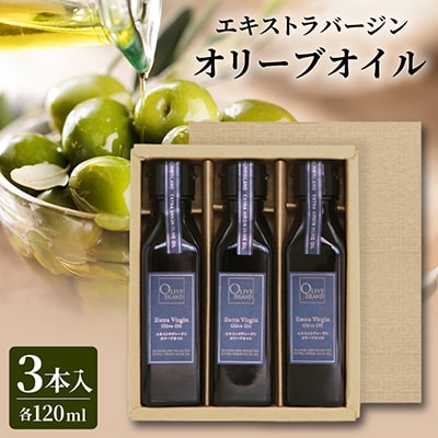 エキストラバージン(EXV)オリーブオイル3本入ギフト(120ml×3本)
