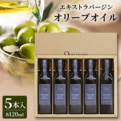 エキストラバージン(EXV)オリーブオイル5本入ギフト(120ml×5本)