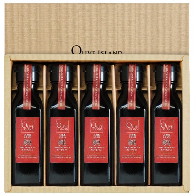 小豆島産100%「純」EXVオリーブオイル5本入ギフト(120ml×5本)