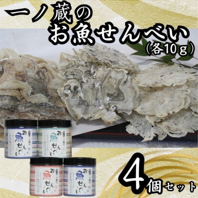 お魚せんべい　4個セット(ちりめん10g×2、いわし・いりこ各10g)