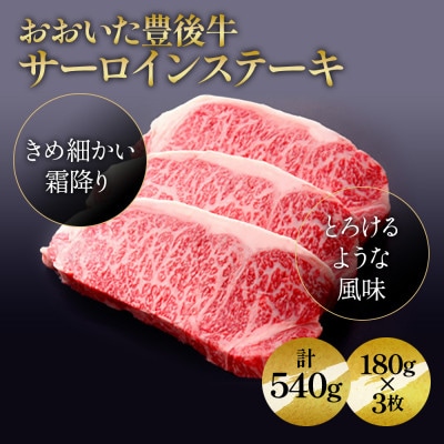 おおいた豊後牛　サーロインステーキ　計540g(180g×3枚)