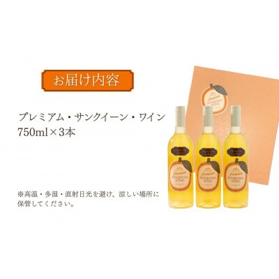 【数量限定】プレミアムサンクイーンワイン(3本)～つくみPremium SUNQUEEN WINE～