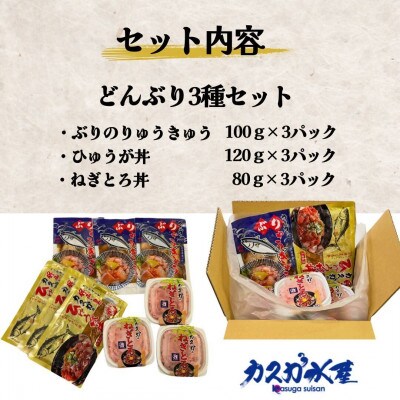 どんぶり3種セット(各3パック)