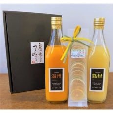 みかんジュースストレート(温州・瓢柑)500ml&times;2本とドライかぼすセット