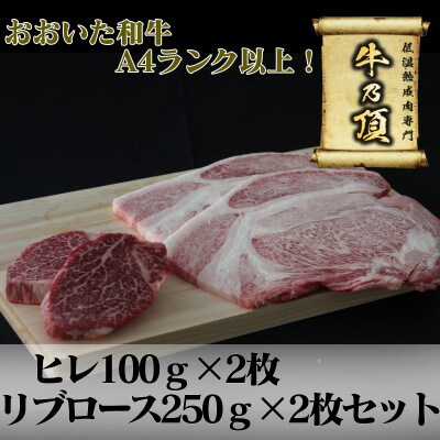 おおいた和牛A4ランク以上　ヒレ&リブロースセット(各2枚)