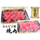 おおいた和牛A4ランク以上　カルビ2種焼肉セット550g【低温熟成】