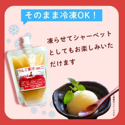 【冷凍OK】無添加 果汁100% りんごジュース 150ml×20袋 パウチタイプ