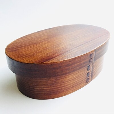 【鷹休漆器店】わっぱ弁当箱 (中) スリ漆塗り 1個
