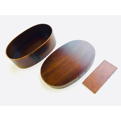 【鷹休漆器店】わっぱ弁当箱 (中) スリ漆塗り 1個