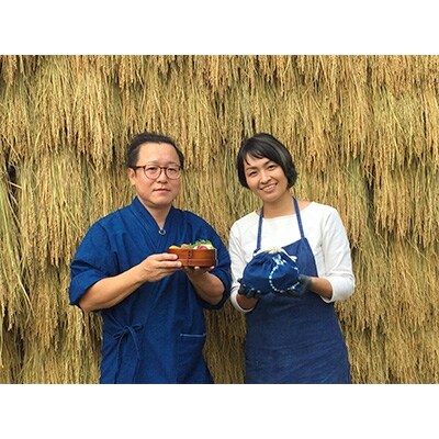 【魚津コラボ:数量限定品】 わっぱ弁当箱 中 (約550ml)、魚津藍染め巾着袋セット