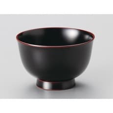 【漆器たかやすみ】本漆塗り 羽反り 御汁椀 小 (108φmm) 溜 1客