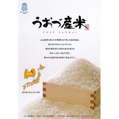 【毎月定期便】【9ヶ月定期便】富山県 　うおづ産米「コシヒカリ」20kg(5kg×4袋)全9回