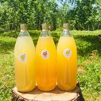 梨、リンゴのこだわりジュースセット(3本)【富山県　魚津産】