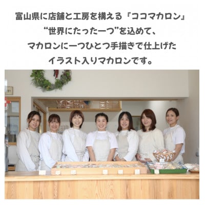 手描きイラスト入りマカロン　20個セット　ご褒美スイーツや贈り物に