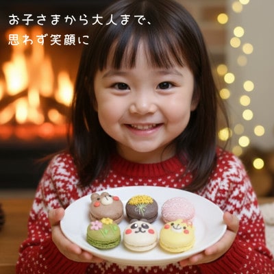 クリスマスマカロン6個+動物マカロン6個　贅沢2セット　ご褒美スイーツや贈り物に