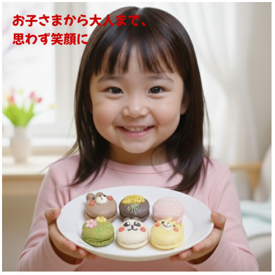 ブタちゃん好きにはたまらない!メッセージ入りマカロン9個セット