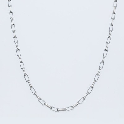 Pt850 ミラーノ(ロング小豆)  ネックレス 50cm 約12g