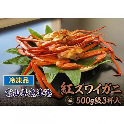 【冷凍品】 自社漁船直送!魚卸問屋のベニズワイガニ　500g級×3杯