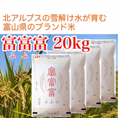 【毎月定期便】【6ヶ月定期便】富山県産米「富富富」20kg(5kg×4袋)(精米)全6回