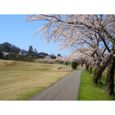 【土日祝】魚津国際カントリークラブ　ペアご利用券(セルフプレー・ナビ付乗用カート利用)・食事券付