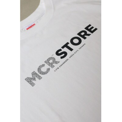 富山県魚津市　MCRSTOREのオリジナルロゴTシャツ(ホワイト)Lサイズ