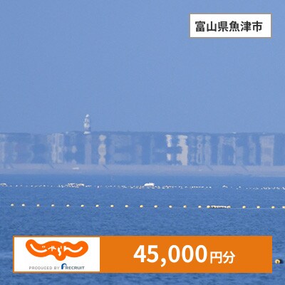 【じゃらんふるさと納税クーポン】 富山県魚津市でつかえる45,000円 クーポン