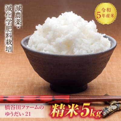令和5年産 栽培期間中、減農薬・減化学肥料栽培 ゆうだい21 精米 5kg