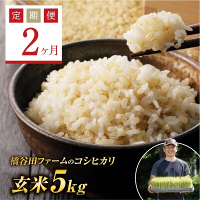 《定期便2ヶ月》減農薬・有機肥料栽培 西会津産米コシヒカリ 玄米 5kg F4D-2196
