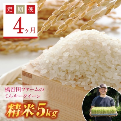 《定期便4ヶ月》【先行受付】西会津産米 ミルキークイーン 精米 5kg F4D-0864