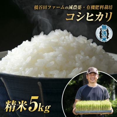 令和8年産 減農薬・有機肥料栽培 西会津産米 コシヒカリ 無洗米 5kg F4D-2479