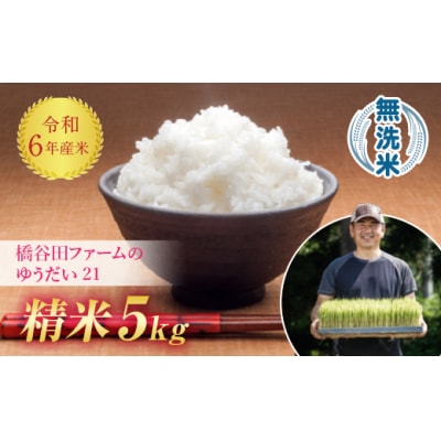令和6年産 減農薬・減化学肥料栽培 ゆうだい21 無洗米 5kg F4D-1080
