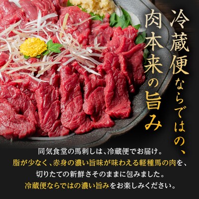 【同気食堂】福島県の老舗の味「会津の馬刺し」自家製タレ付 (約150g×5) F4D-1429