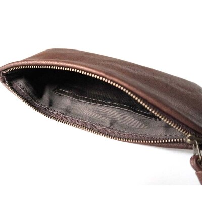 レザーポーチ M 本革 長財布が入る ブラック 福島県 西会津町 F4D-2213