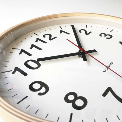 郡上市　掛け時計　KATOMOKU plywood clock 2 ナチュラル km-42M
