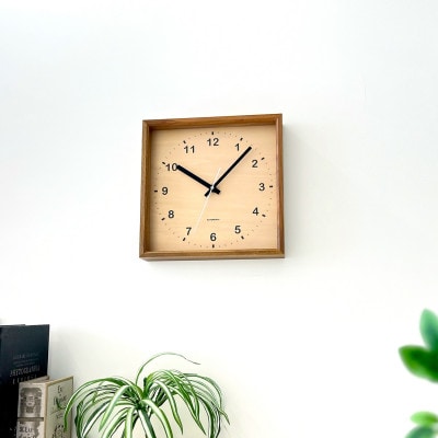 掛け時計 KATOMOKU Square clock km-38B 木製 四角  インテリア