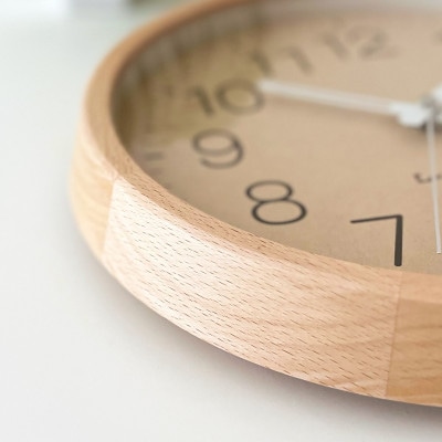 掛け時計 KATOMOKU Muku clock2 km-45NA 木製 無垢 インテリア