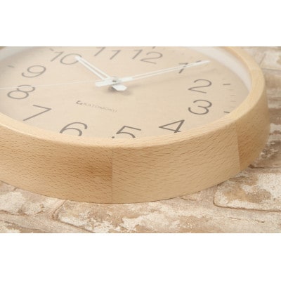 掛け時計 KATOMOKU Muku clock2 km-45N 木製 無垢 インテリア