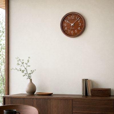 掛け時計 KATOMOKU Muku clock 2 Walnut km-46WA 木製 インテリア