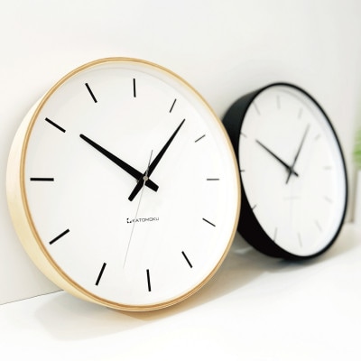 掛け時計 KATOMOKU Plywood clock km-49N 木製 曲げわっぱ インテリア