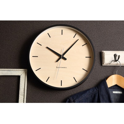 掛け時計 KATOMOKU Plywood clock km-50B 木製 曲げわっぱ インテリア
