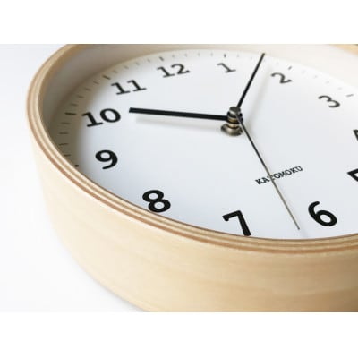 掛け時計 KATOMOKU Plywood clock km-84N 木製 曲げわっぱ インテリア