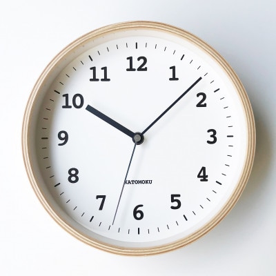 掛け時計 KATOMOKU Plywood clock km-84N 木製 曲げわっぱ インテリア